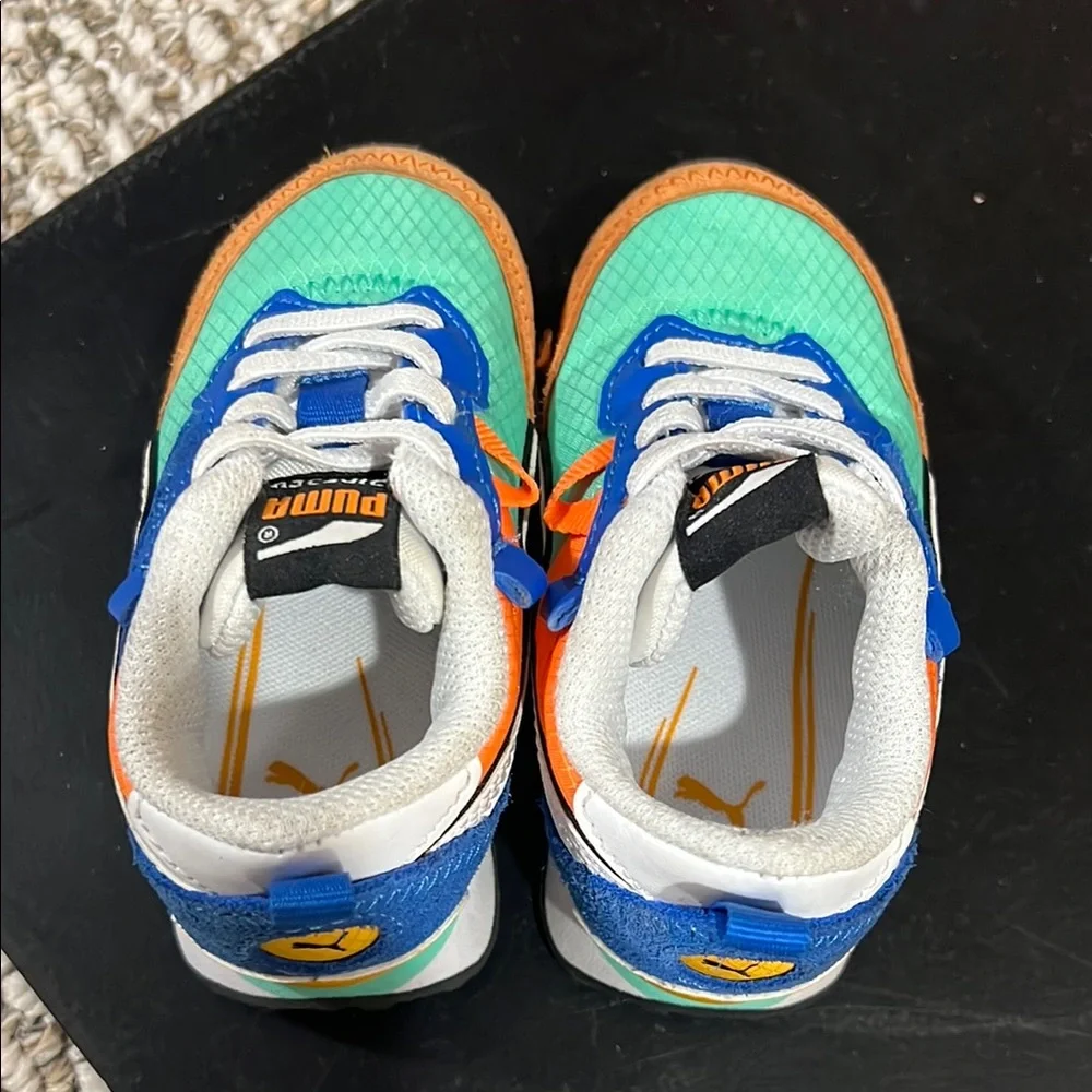 Puma Blue Green Sneakers Vibrant Design Breathable Comfort - Picture 1 of 5